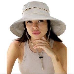 Hatiis NEW  Womens Sun Hat Wide Brim - M/L 100% Cotton